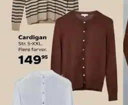 Kvickly Cardigan Str. S-XXL. Flere farver. tilbud