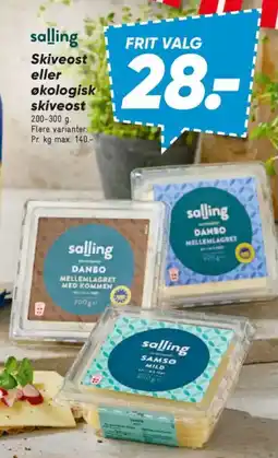 Bilka Skiveost eller økologisk skiveost tilbud