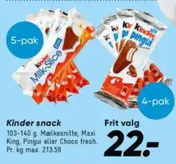 Bilka Kinder snack tilbud