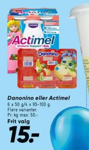 Bilka Danonino eller Actimel tilbud