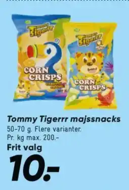 Bilka Tommy Tigerrr majssnacks tilbud