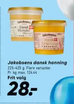 Bilka Jakobsens dansk honning tilbud