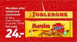 Bilka Marabou eller toblerone chokolade tilbud