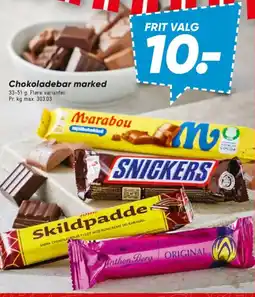Bilka Chokoladebar marked tilbud