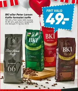 Bilka BKI eller Peter Larsen Kaffe formalet kaffe tilbud