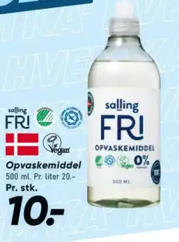 Bilka Salling Fri Opvaskemiddel tilbud