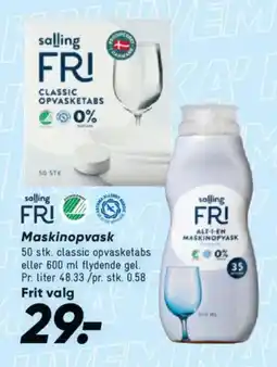 Bilka Salling Fri Maskinopvask tilbud