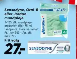 Bilka Sensodyne, Oral-B eller Jordan mundpleje tilbud