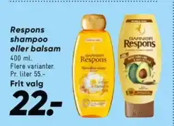 Bilka Respons shampoo eller balsam tilbud