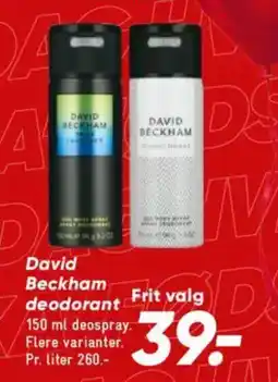 Bilka David Beckham deodorant tilbud