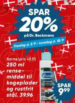 Bilka Dr. Beckmann rense- middel til kogeplader og rustfrit stål tilbud
