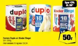 Calle Ferrero Duplo el. Kinder Riegel tilbud
