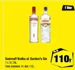 Calle Smirnoff Vodka el. Gordon's Gin tilbud
