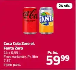Fleggaard Coca Cola Zero el. Fanta Zero tilbud