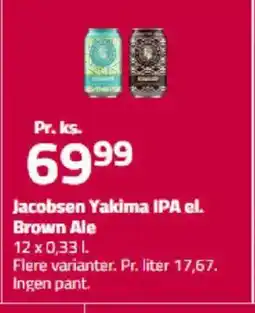 Fleggaard Jacobsen Yakima IPA el. Brown Ale tilbud