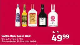 Fleggaard Vodka, Rom, Gin el. Likør tilbud