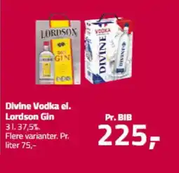 Fleggaard Divine Vodka el. Lordson Gin tilbud