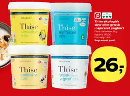 SuperBrugsen Thise økologisk skyr eller græsk inspireret yoghurt tilbud