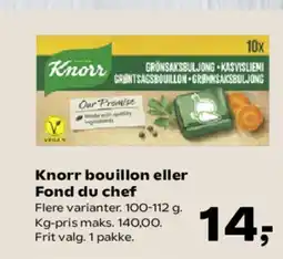 SuperBrugsen Knorr bouillon eller Fond du chef tilbud