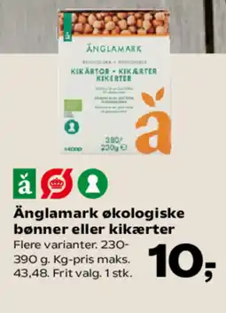 SuperBrugsen Änglamark økologiske bønner eller kikærter tilbud