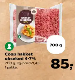 SuperBrugsen Coop hakket oksekød 4-7% tilbud