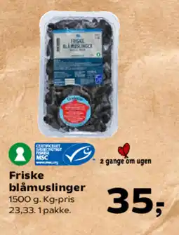 SuperBrugsen Friske blåmuslinger tilbud