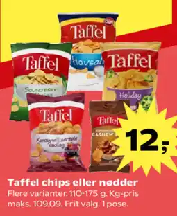 SuperBrugsen Taffel chips eller nødder tilbud