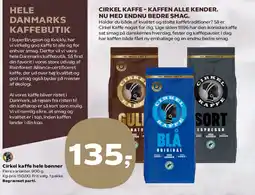 SuperBrugsen Cirkel kaffe hele bønner tilbud