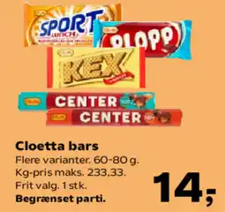 SuperBrugsen Cloetta bars tilbud