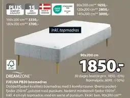 JYSK FJELNA PB20 boxmadras, DKK 1850 tilbud