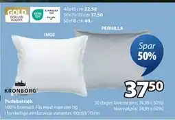 JYSK Pudebetræk, DKK 37.5 tilbud