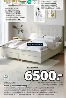JYSK NEVLA GC5 kontinentalseng, DKK 6500 tilbud