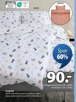 JYSK Sengetøj, DKK 90 tilbud