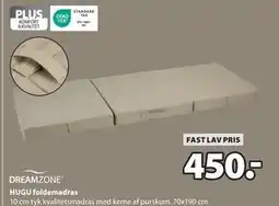 JYSK HUGU foldemadras, DKK 450 tilbud