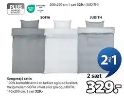 JYSK Sengetøj i satin, DKK 329 tilbud