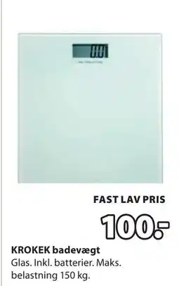 JYSK KROKEK badevægt, DKK 100 tilbud
