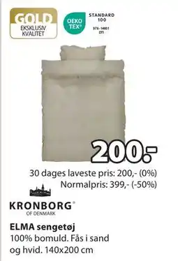 JYSK ELMA sengetøj, DKK 200 tilbud