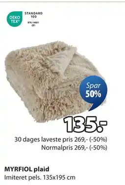 JYSK MYRFIOL plaid, DKK 135 tilbud