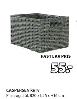 JYSK CASPERSEN kurv, DKK 55 tilbud