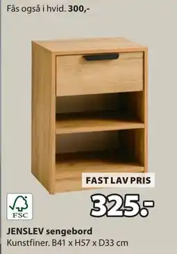JYSK JENSLEV sengebord, DKK 325 tilbud