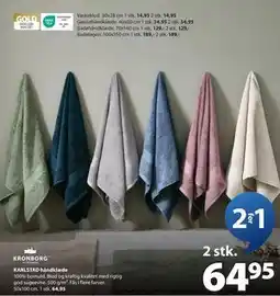 JYSK KARLSTAD håndklæde, DKK 64.95 tilbud