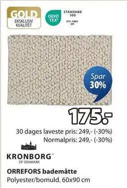 JYSK ORREFORS bademåtte, DKK 175 tilbud