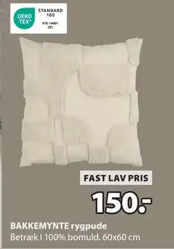 JYSK BAKKEMYNTE rygpude, DKK 150 tilbud