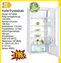 Harald Nyborg Køle/fryseskab, DKK 1799 tilbud