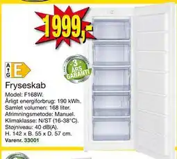 Harald Nyborg Fryseskab, DKK 1999 tilbud