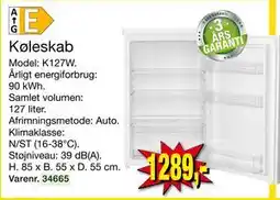 Harald Nyborg Køleskab, DKK 1289 tilbud