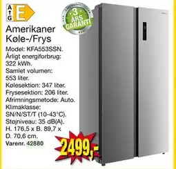Harald Nyborg Amerikaner Køle-/Frys, DKK 2499 tilbud