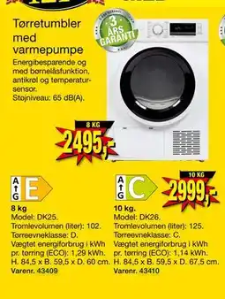 Harald Nyborg Tørretumbler med varmepumpe tilbud