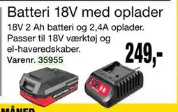 Harald Nyborg Batteri 18V med oplader, DKK 249 tilbud