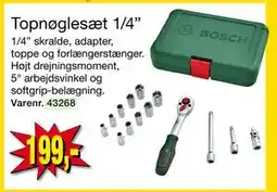 Harald Nyborg Topnøglesæt 1/4”, DKK 199 tilbud